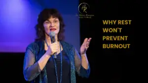Professional woman resting but still exhausted showing early burnout warning signs